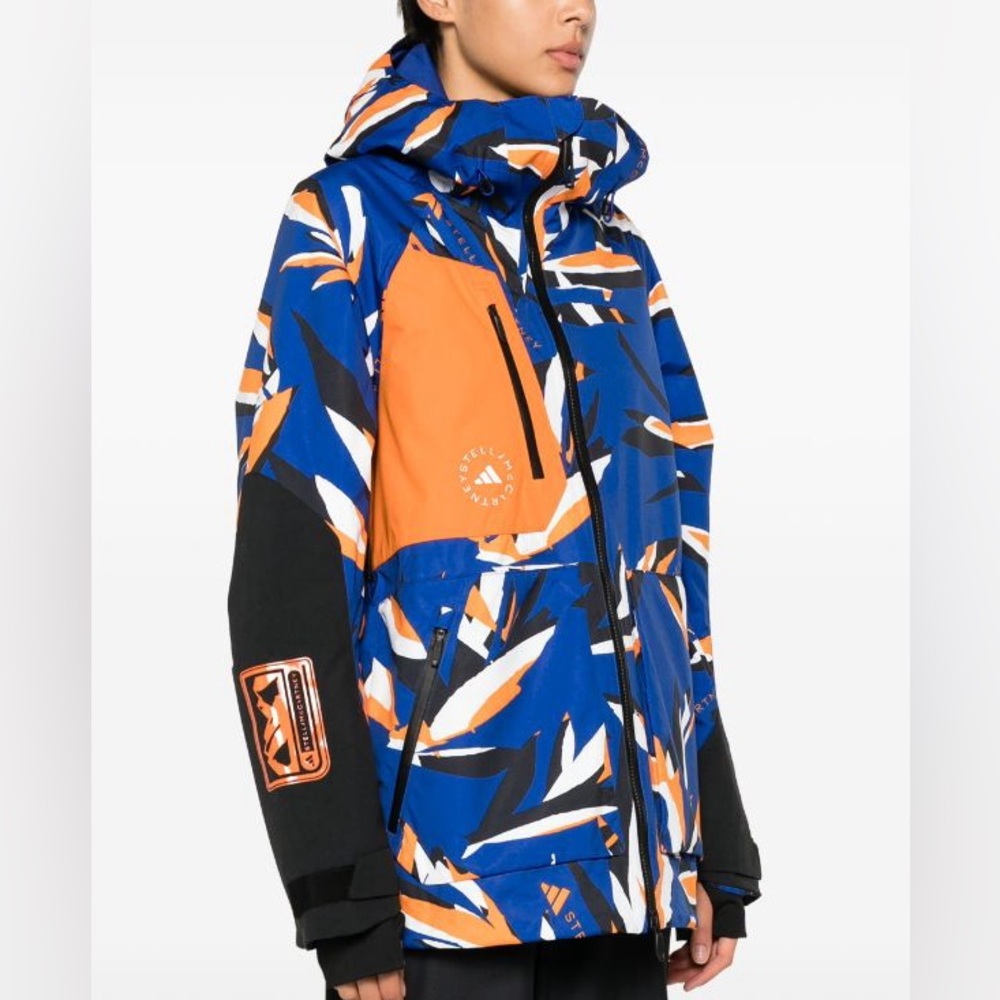 Adidas by Stella McCartney Vibrant Blue and Orange Snow Jacket